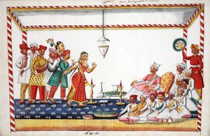 Bröllopsceremoni (wc på papper) (se även 908429) av Indian School