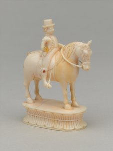 Vit riddare, schackpjäs, Indien, 1820 ca av Indian School