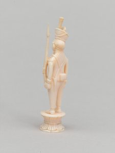 Vit bonde, schackpjäs, Indien, 1820 ca av Indian School