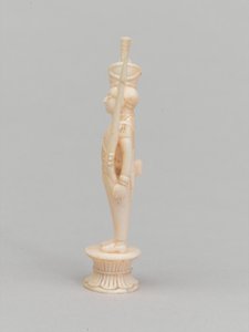 Vit bonde, schackpjäs, Indien, 1820 ca av Indian School