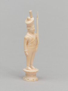 Vit bonde, schackpjäs, Indien, 1820 ca av Indian School