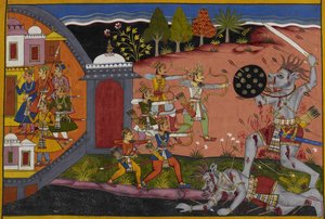 Śatrughna dödar Lavana, hyllas av gudarna och får kungariket Madhu av Indian School