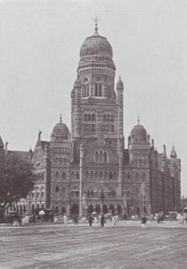 Bombay / Mumbai: Stadshuset (svartvitt foto) av Indian photographer