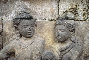 Detalj av exteriören, AD 778-850 vulkanisk sten