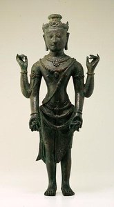 Figur av Vishnu, från Java (brons)