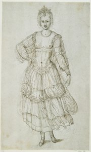 A Daughter of the Morn, ca 1611 (penna och bläck på papper) av Inigo Jones