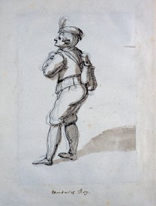 En vingårdspojke (penna och bläck på papper) av Inigo Jones