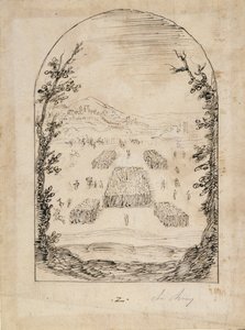 En armé (penna och bläck på papper) av Inigo Jones