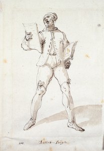 Balladsångare (penna och bläck på papper)