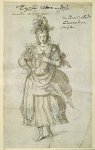 Camilla, ca 1609 (penna & bläck på papper) av Inigo Jones