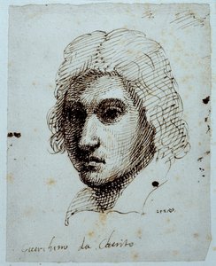 Ritning av Guercino (penna och bläck på papper) av Inigo Jones