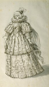 Masquer, ca 1638 (penna och bläck på papper) av Inigo Jones