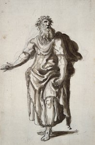 Merlin, ca 1610 (penna och bläck på papper) av Inigo Jones
