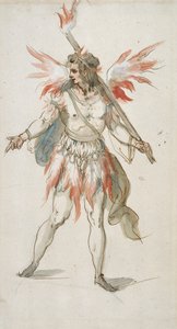 Fackelbärare: en eldig ande (akvarell på papper) av Inigo Jones