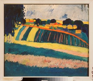 Landskap med en väg (Landskap med en väg) - Målning av Iosiph Solomonovich Shkolnik (1883-1926), olja på duk, omkring 1910 - Rysk konst, 1900-talet, avantgarde - State A Radishchev Art Museum, Saratov (Ryssland) av Iosiph Solomonovich Shkolnik