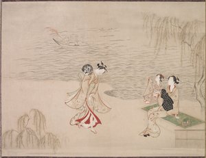 Skönheter vid havet, ca. 1765-1792. av Ippitsusai Bunchō