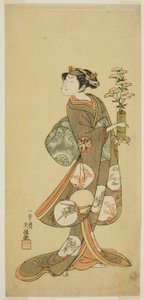 Skådespelaren Yamashita Kyonosuke I i en kvinnlig roll av Ippitsusai Bunchō