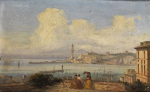 Genuabukten av Ippolito Caffi