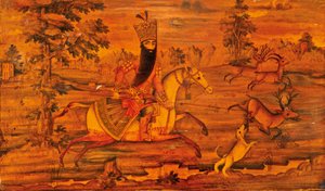 Detalj av en Qajar-kista