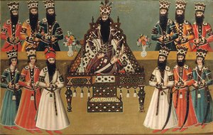Fath "Ali Shah och hans omedelbara hovmän, ca 1815