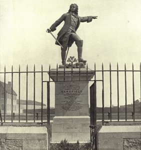 Sarsfield-statyn, Limerick (s/v foto) av Irish Photographer