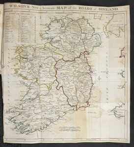 Karta över vägar i Irland, från "The post-chaise companion: or, Traveller