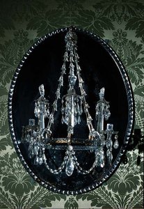 Spegelkrona, irländsk, sent 1700-tal (glas)