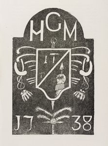 Gnidning av en hörnsten föreställande frimurarsymboler, daterad 1738 av Irish School