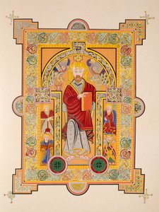 Saint Matthew, från en faksimilkopia av Book of Kells, pub. av Day & Son