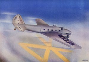 Boeing 247D (färglitografi)