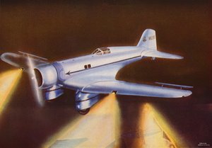Northrop Gamma (färglitografi)