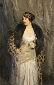 Gladys Wiles i en leopardkappa (Leopardkappan)