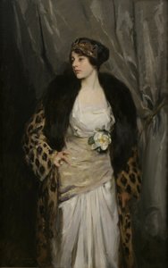 Gladys Wiles i en leopardkappa (Leopardkappan)