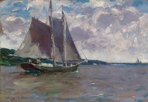 Utåt bunden (olja på panel)