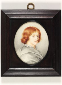En ung gentleman traditionellt identifierad som Isaac Oliver den yngre, målarens son (akvarell på veläng) av Isaac (attr. to) Oliver