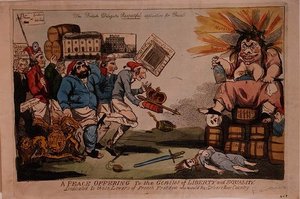 Ett fredsoffer till frihetens och jämlikhetens geni av Isaac Cruikshank