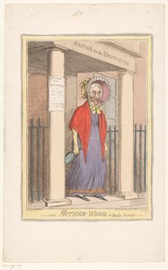 Spotprent av Sir Matthew Wood, 1820 Mother Wood, den populära upphandlaren-! (titel på objekt) av Isaac Cruikshank