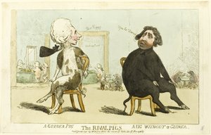 De rivaliserande grisarna av Isaac Cruikshank