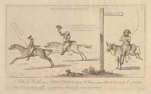 Westminster Races, A Political Heat Run i Covent Garden av Isaac Cruikshank