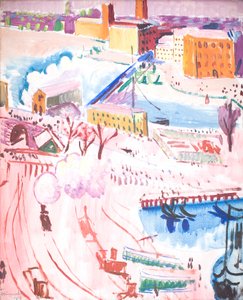 Utsikt över Stockholm av Isaac Grünewald