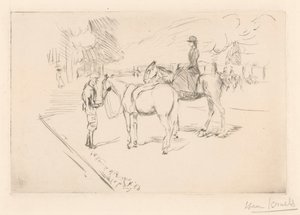 Amazon med sällskap av Isaac Israels (signed by artist)
