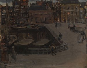 Damrak på kvällen av Isaac Israels