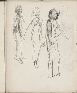 Tre stående indiska figurer av Isaac Israels