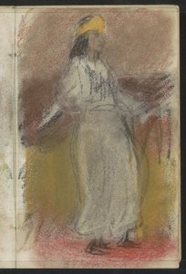 Stående kvinna i orientaliska kläder av Isaac Israels