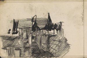 Gatuvy med figurer av Isaac Israels