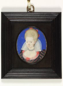 Frances Howard, hertiginna av Lennox och Richmond (akvarell på veläng) av Isaac Oliver