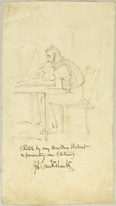 George Cruikshank gör en etsning av Isaac Robert Cruikshank
