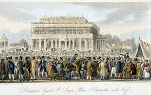 Saint Léger-priset i Doncaster (loppen) - i "" Den engelske spionen"" av Charles Molloy Westmacott, ill. av Robert Cruikshank, London av Isaac Robert Cruikshank