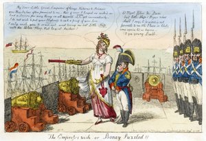 Kejsarinnans önskan eller Boney förbryllad! av Isaac Robert Cruikshank