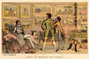 Jerry tränar för en dyning av Isaac, Robert and George Cruikshank